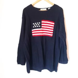 Vintage | American Flag Patriotic Oversize Sweater